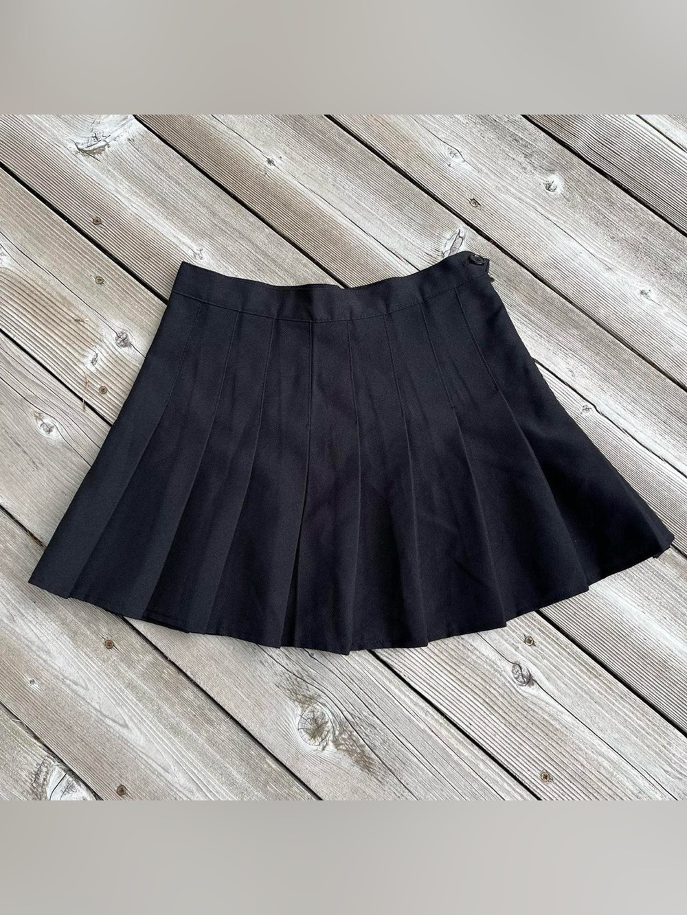 Choies basic black pleated tennis skirt